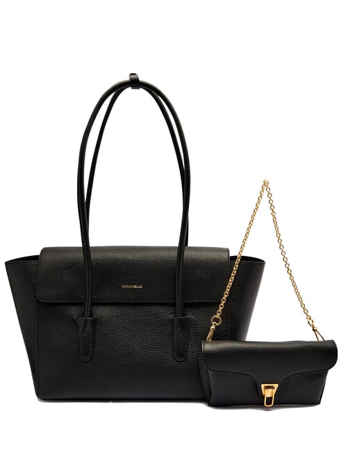 COCCINELLE DOUBLE BEAT Borsa a spalla, con pochette Nero - Borse Donna