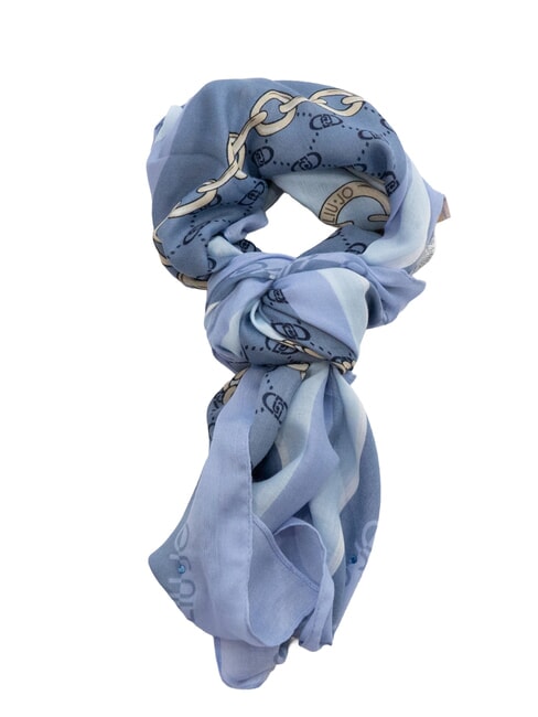 LIUJO CHAIN Foulard con stampa all over light denim - Sciarpe