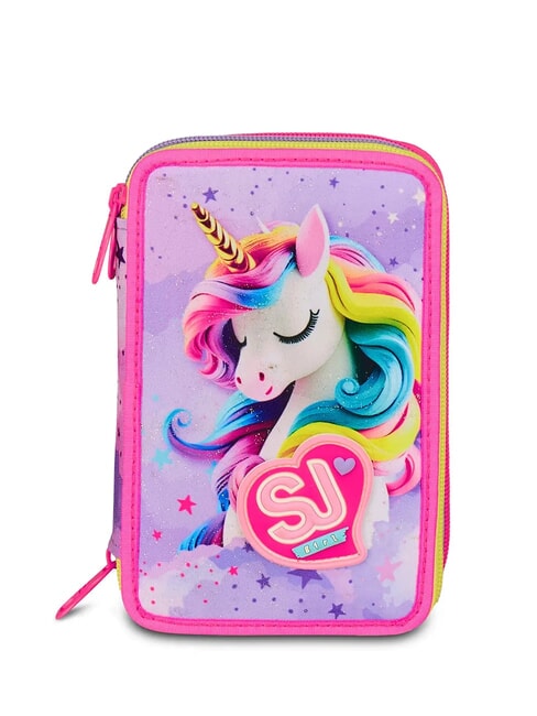 SJGANG FABLE JOURNEY Astuccio a 3 zip con kit scuola violet - Astucci e Accessori