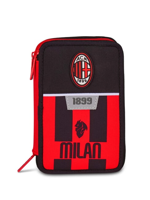 MILAN KICK AND SCORE Astuccio a 3 zip con kit scuola Nero - Astucci e Accessori