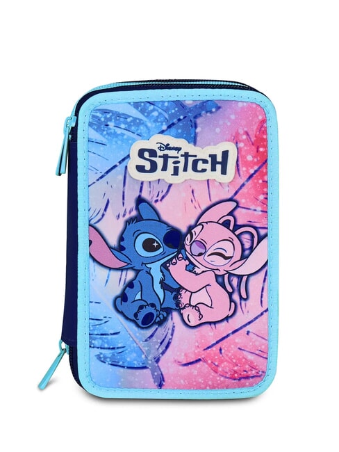 LILO & STITCH CUTE AND FLUFFY Astuccio a 3 zip con kit scuola blue marine - Astucci e Accessori