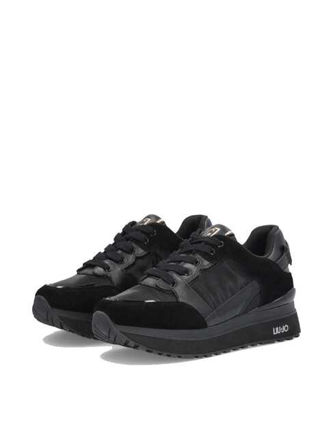 LIUJO MAXI WONDER 91 Sneakers platform inserti vernice nero - Scarpe Donna