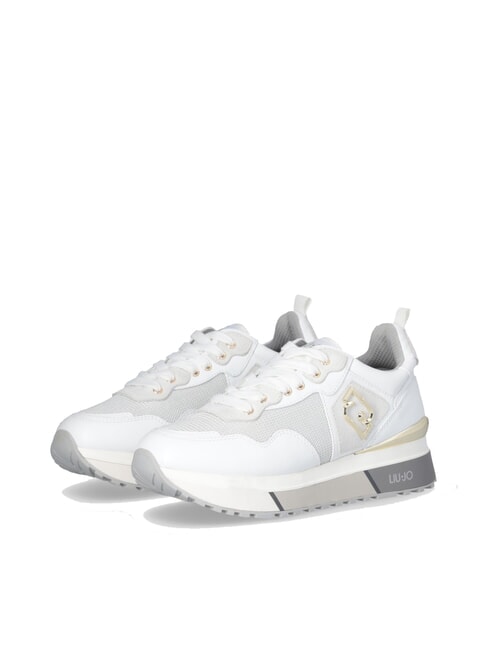 LIUJO MAXI WONDER 01 Sneakers in pelle e mesh white - Scarpe Donna