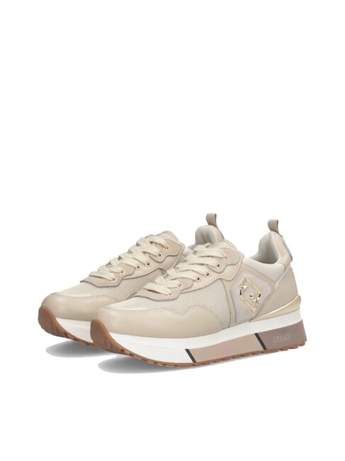 LIUJO MAXI WONDER 01 Sneakers in pelle e mesh brighty rope - Scarpe Donna