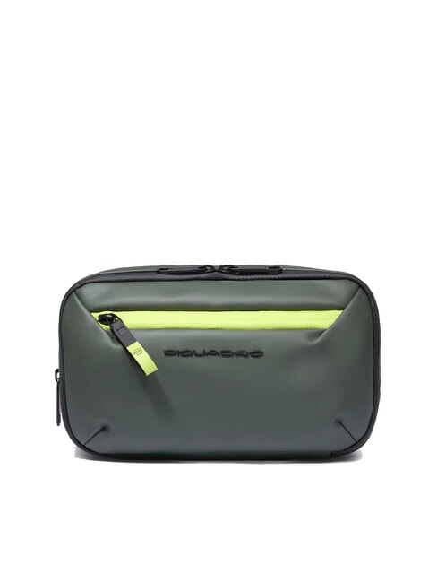 PIQUADRO CORNER SPECIALE GOMMATO Beauty case idrorepellente VERDE - Beauty Case