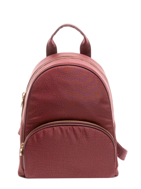 BORBONESE MEDIUM ECO LINE Zaino rotondo con tasca merlot - Borse Donna
