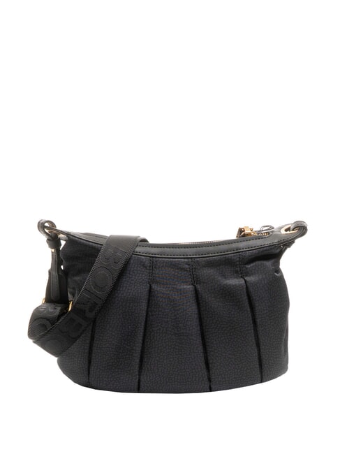 BORBONESE CROISSANT HOBO SMALL Sacca a tracolla dark black - Borse Donna