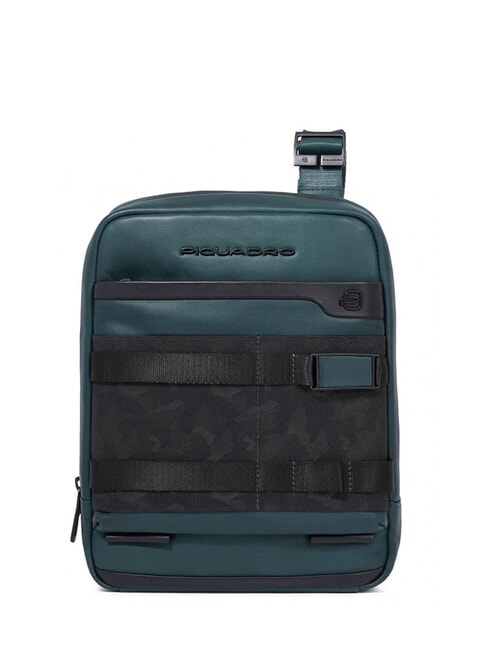 PIQUADRO FXP  Borsello in pelle VERDE - Tracolle Uomo