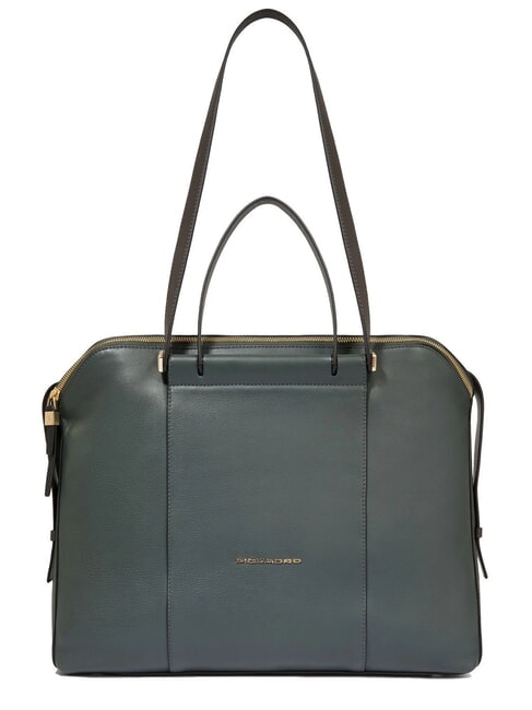 PIQUADRO CIRCLE  Borsa multifunzione in pelle verde/verde - Cartelle Lavoro