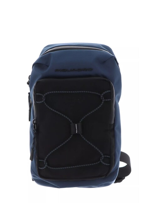 PIQUADRO MICK Zaino monospalla / Borsello blu/nero - Zaini da lavoro porta PC