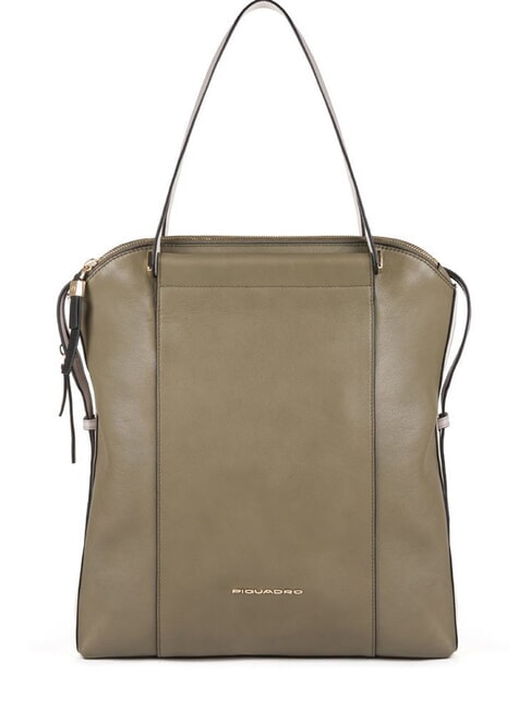PIQUADRO CIRCLE Borsa zaino in pelle VERDE/BEIGE - Cartelle Lavoro