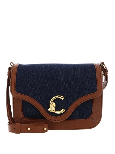 COCCINELLE C-ME DENIM Mini Bag a tracolla blue den/cognac - Borse Donna