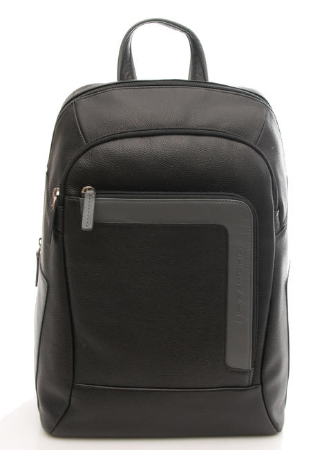PIQUADRO X1 Zaino porta PC 13", in pelle nero/grigio - Zaini da lavoro porta PC