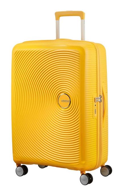 AMERICAN TOURISTER SOUNDBOX SPINNER Trolley medio, espandibile goldenyellow - Trolley Rigidi