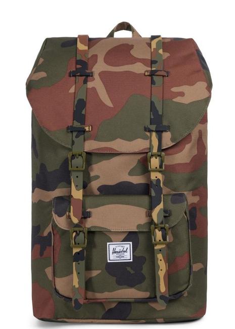 HERSCHEL Zaino Modello LITTLE AMERICA, porta PC 15" WOODLAND CAMO - Zaini da lavoro porta PC
