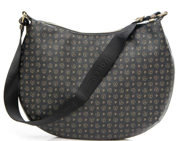 POLLINI Heritage Classic Borsa a spalla, con dettagli in pelle nero bronzo - Borse Donna