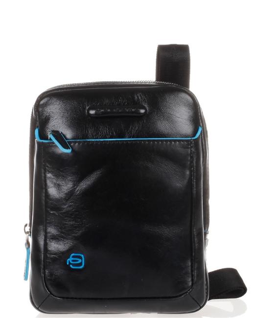 PIQUADRO Borsello BLUE SQUARE, porta tablet, in pelle Nero - Tracolle Uomo