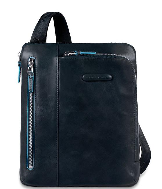 PIQUADRO BLUE SQUARE Borsello in pelle porta iPad blu - Tracolle Uomo