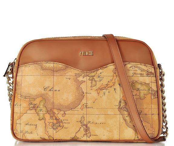 ALVIERO MARTINI PRIMA CLASSE Geo Borsa a tracolla, rifinita in pelle NATURALE - Borse Donna
