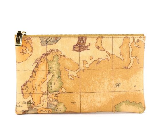 ALVIERO MARTINI PRIMA CLASSE Geo New Pochette Made in Italy NATURALE - Borse Donna