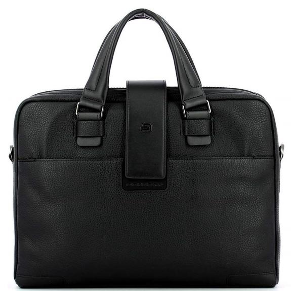 PIQUADRO ILI Cartella in pelle porta PC 14" Nero - Cartelle Lavoro