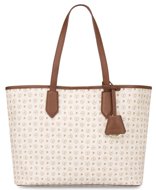 POLLINI Heritage Classic Shopper a spalla avorio/marrone - Borse Donna
