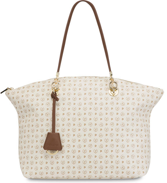 POLLINI Heritage Classic Borsa a spalla, manici intercambiabili avorio/marrone - Borse Donna