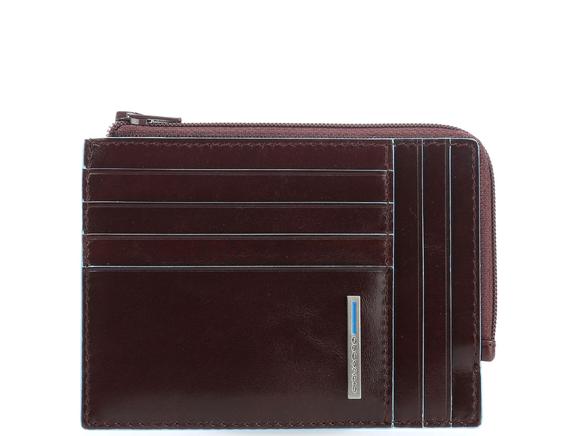 PIQUADRO BLUE SQUARE Portafoglio in pelle con RFID MOGANO - Portafogli Uomo