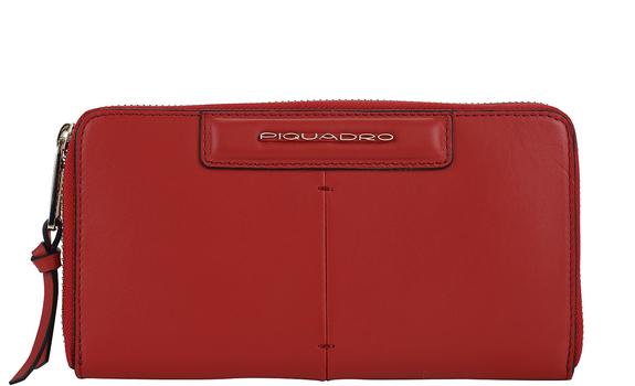 PIQUADRO Portafoglio SPLASH rosso/sabbia - Tracolle Uomo