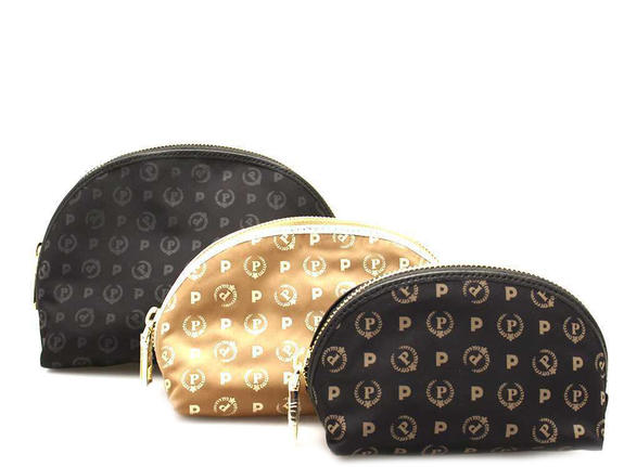 POLLINI  HERITAGE SOFT Tris Necessaire Platino - Bustine & Necessaire
