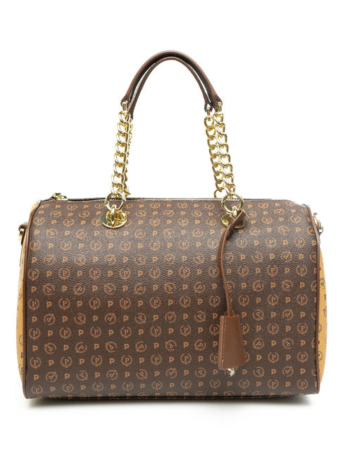 POLLINI  HERITAGE Bauletto a mano, con tracolla marrone/crema - Borse Donna