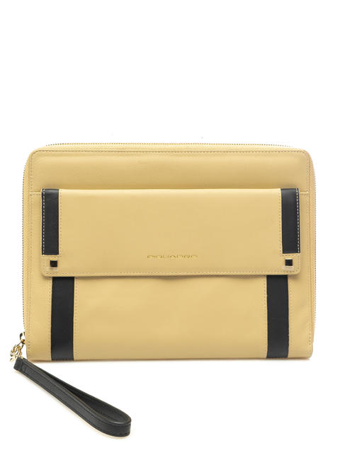 PIQUADRO RAND  Busta in pelle con polsierina BEIGE - Porta tablet & Organizer