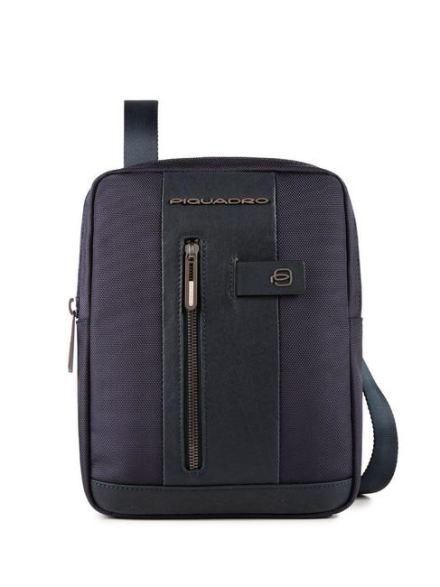 PIQUADRO BRIEF 2 borsello porta ipad in tessuto riciclato blu - Tracolle Uomo